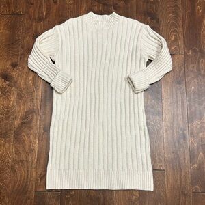 NWOT H&M Oversized Ivory Sweater Dress XS